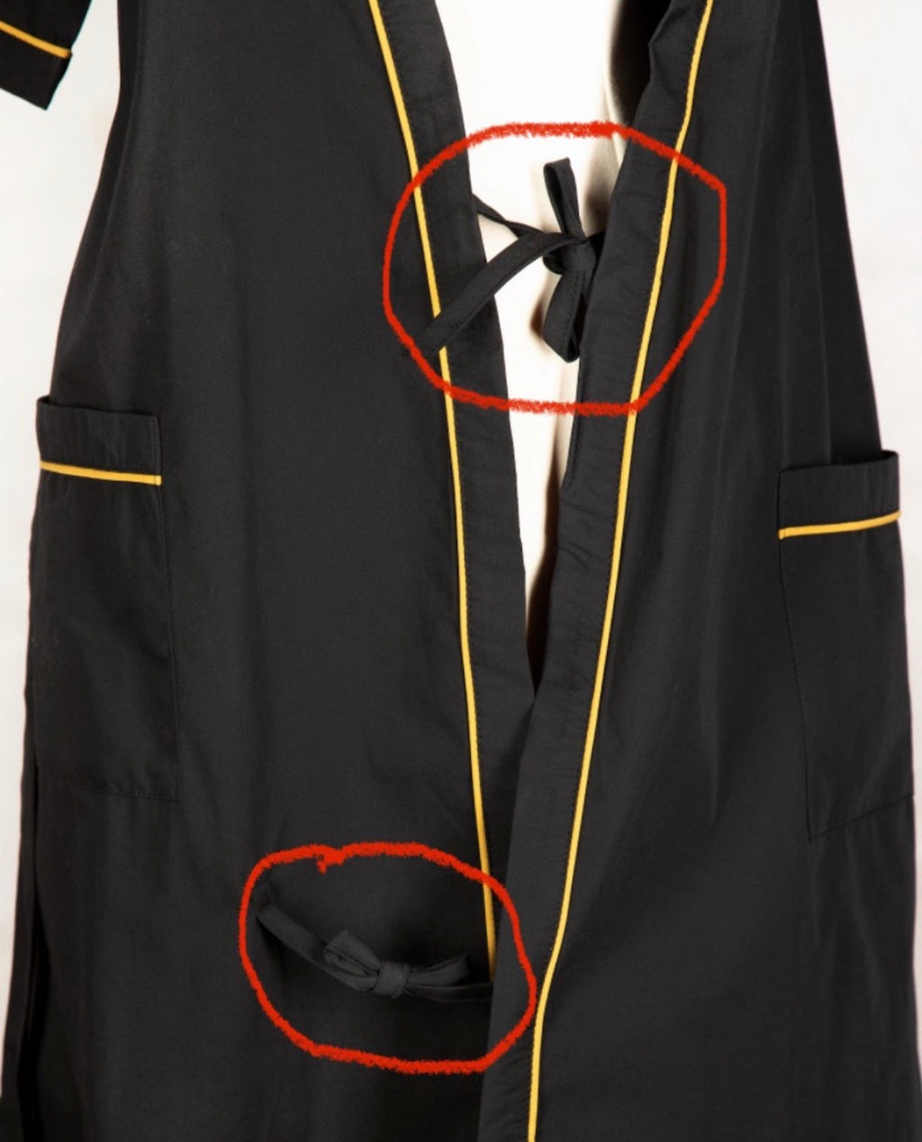 Black with Gold Piping