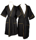 Black with Gold Piping